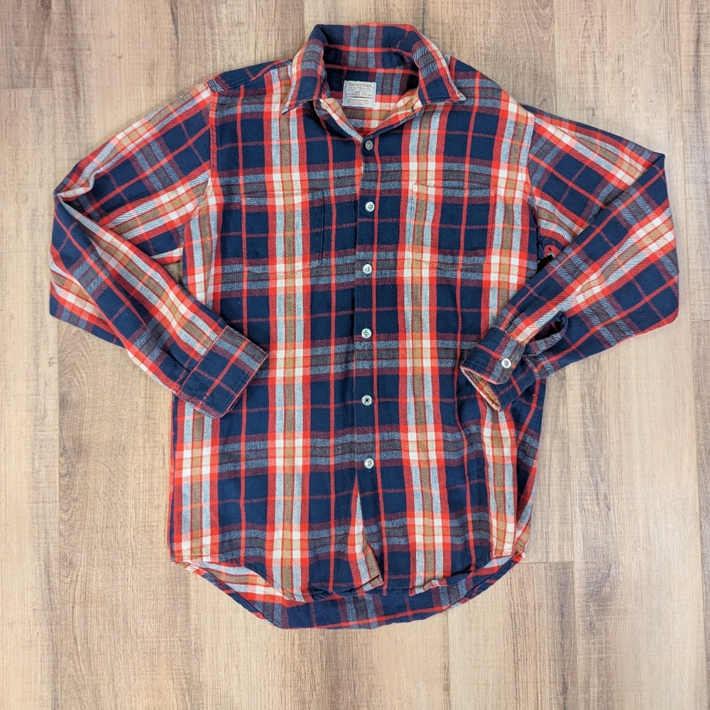Vintage Sovereign USA Made Plaid Flannel Shirt Men’s Tall Medium